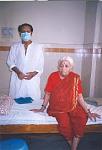 Seshendra calls on his wife Mrs.Janaki, at NIMS, Hyderabad. She was critically ill and was hospitalised in October 2003
